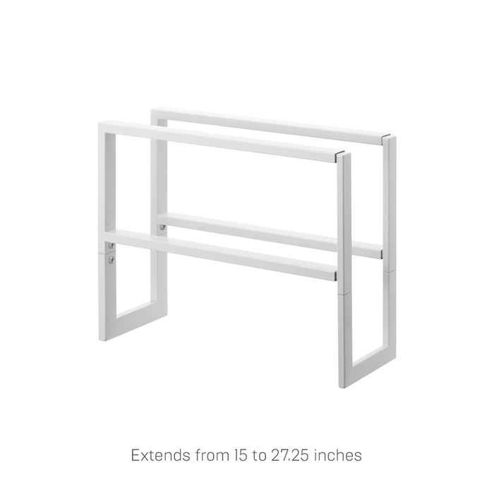 Two-Tier Expandable Shoe Rack (12" H)  - Steel