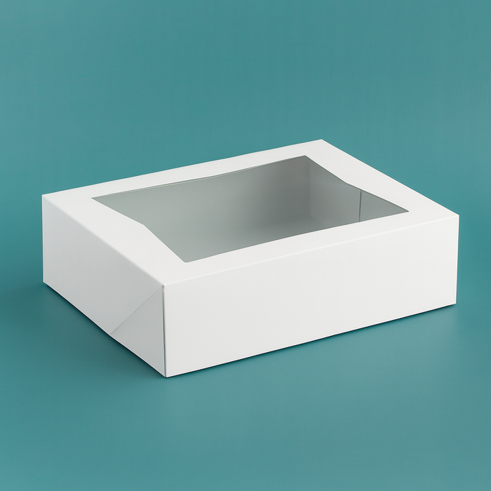 Cake Box - Small 1/4 Sheet - 14x10x4 - Window 6ct / 12ct
