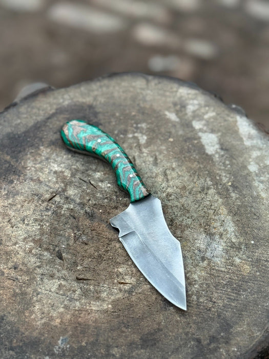 Acid Washed Stainless Steel Hunting Knife – Pinecone Handle | Outdoor & Camping Knife