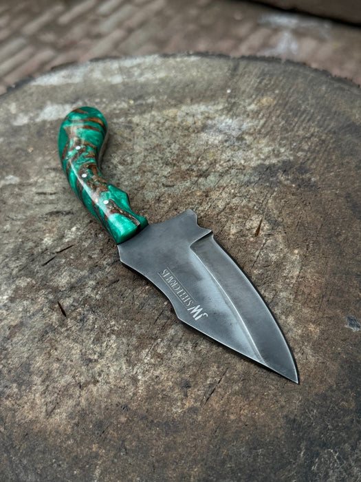 Acid Washed Stainless Steel Hunting Knife – Pinecone Handle | Outdoor & Camping Knife