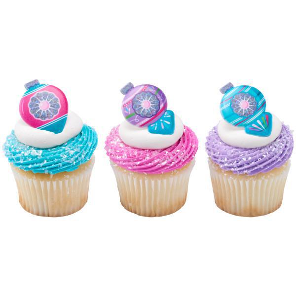 Christmas Bauble Cupcake Rings - 12ct.