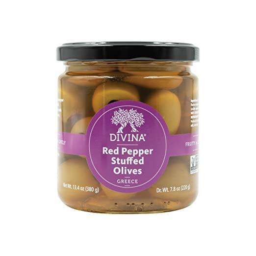 Divina - Red Pepper Stuffed Greek Olives (380G)