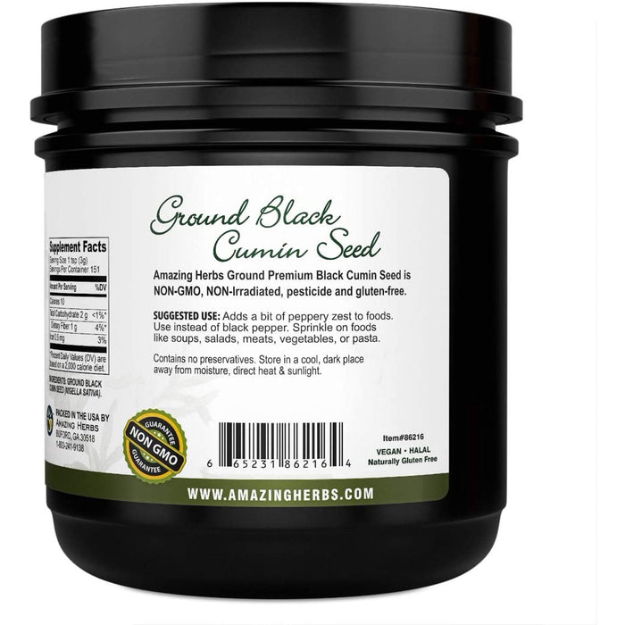 Amazing Herbs - Black Seed Ground Seed - 16 Oz