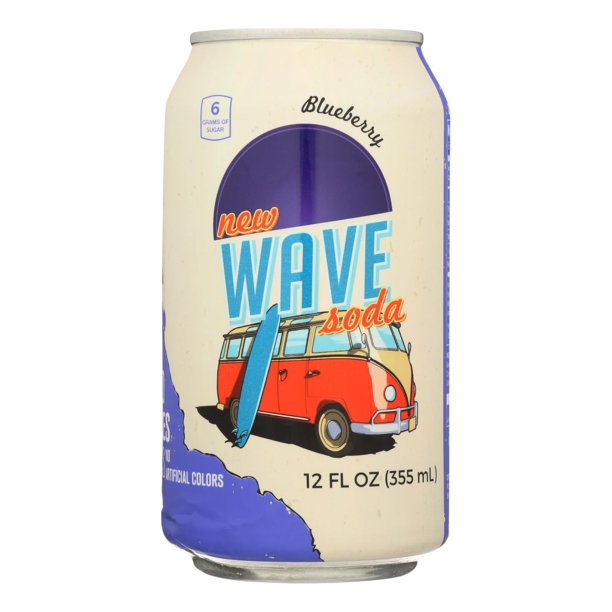 Wave Soda - Soda Blueberry 6 Pack - Case Of 2-6/12 Fz