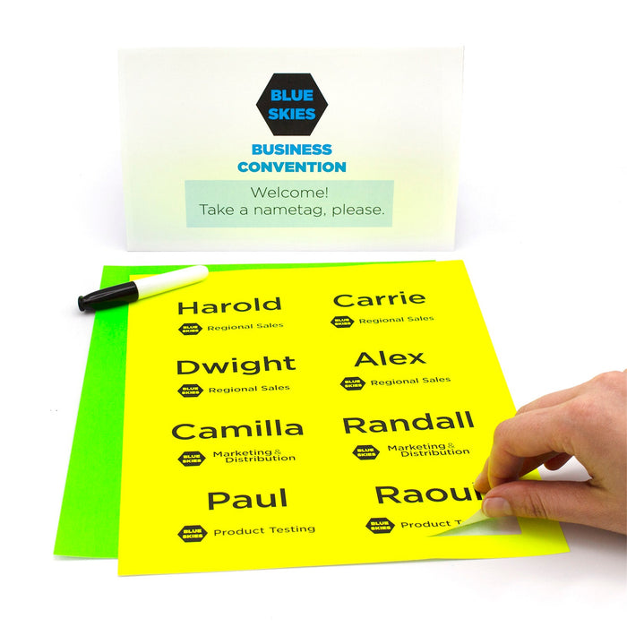 FLO Rectangle Laser Labels - 2-1/3" x 3-3/8": 200/Pack, 25 Sheets