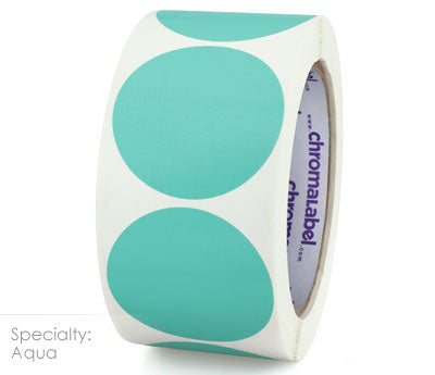 2" Permanent Color-Code Round Dot Inventory Labels: 500/Roll