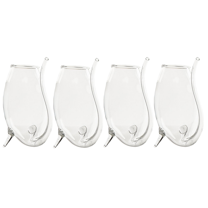 Crystal Port and Dessert Wine Sippers, Dry Sherry, Cordial, Aperitif & Nosing Copitas Tasting Glass - Dinner Drink Glassware Glasses | Set of 4 - 3 oz Sipper | - The Wine Savant