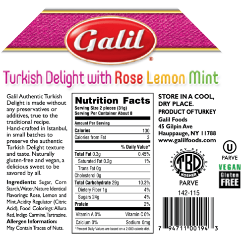 Assorted Turkish Delight | Octagon | 8.8 oz | Galil