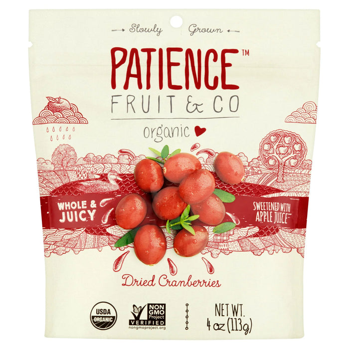 Patience Fruit & Co Zero-Sugar Cranberry Drd, 4 Oz, Pack of 8