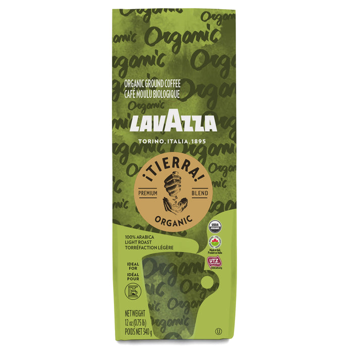 Lavazza Coffee Ground Tierra, Case of 6 - 12 Oz