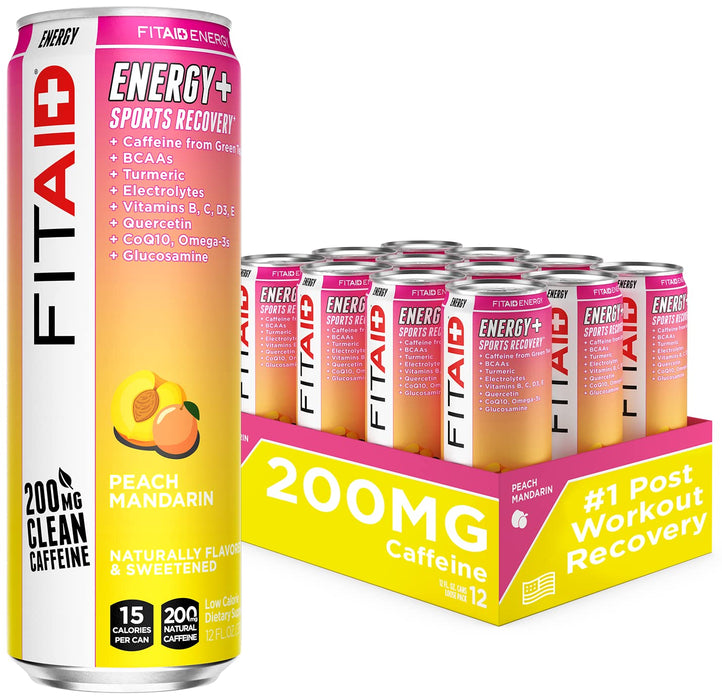 LifeAID Beverage Co. - FitAid Energy Peach Mango (Pack of 12-12 fl oz)