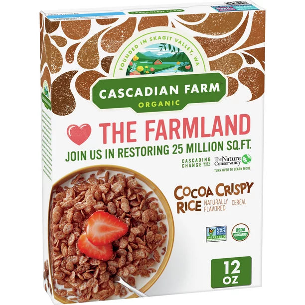 Cascadian Farm Creal Cocoa Crispy Rice, 12 Oz (Pack of 10)