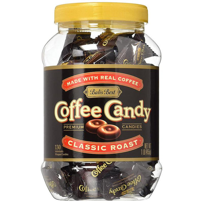 Balis Best Classic Roast Original Arabica Coffee Hard Candy Jar, 100 pieces