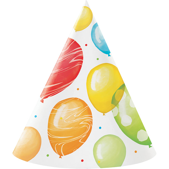 Bulk Balloon Bash Party Hats (48 per Case)