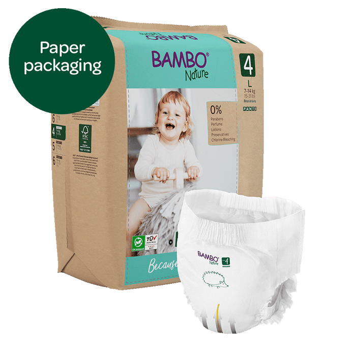 Bambo Nature ECO-Friendly Training Pants, Size 4, 15-31 Lbs (Pack of 5)