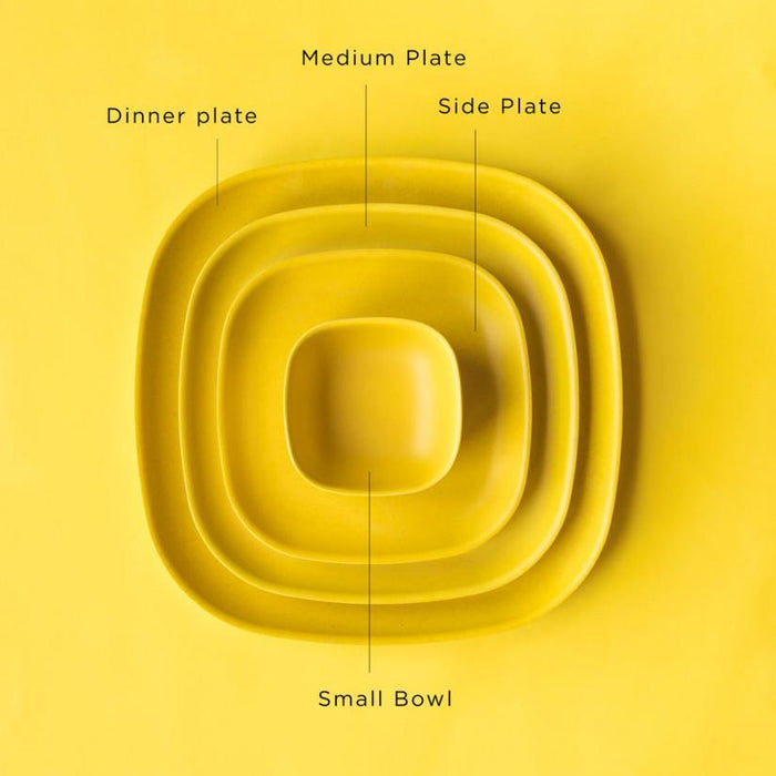 Bamboo Dinner Plate - 4 Piece Set - Lemon