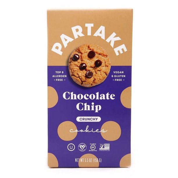 Partake Bite Sized Chocolate Chip Cookies (Pack of 6 - 5.5oz)