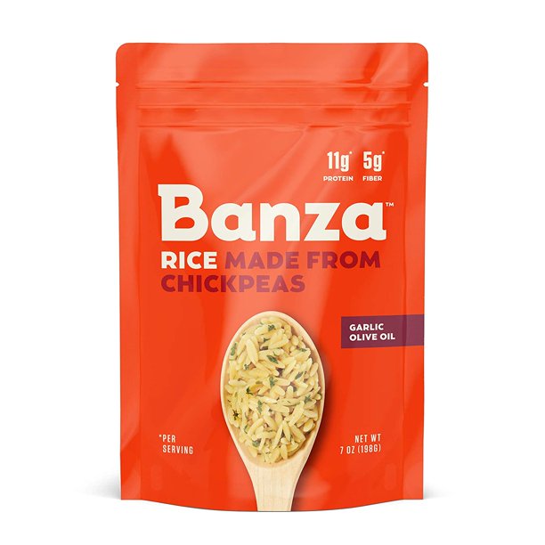 Banza Chickpea Rice Garlic & Olive Oil (Pack of 6 - 7 Oz)