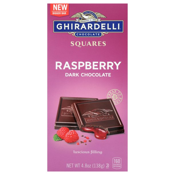 Ghirardelli - Bar Dark Chocolate Raspberry - Case Of 10-4.8 Oz