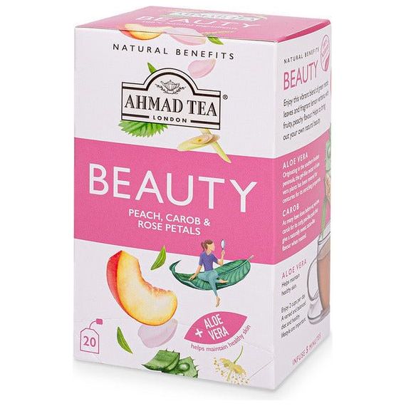 Beauty Tea - Herbal | Natural Benefits | 20' Tea Bags | Ahmad Tea
