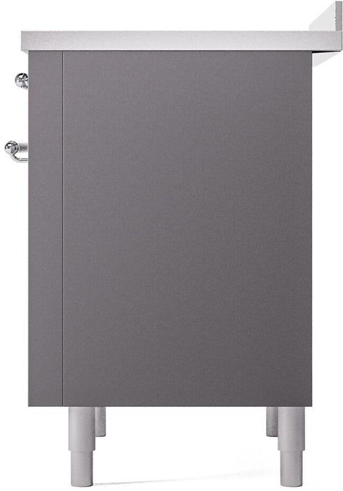 ILVE Nostalgie II 36 " Electric Range, Matte Graphite, Chrome Trim UPI366NMPMGC