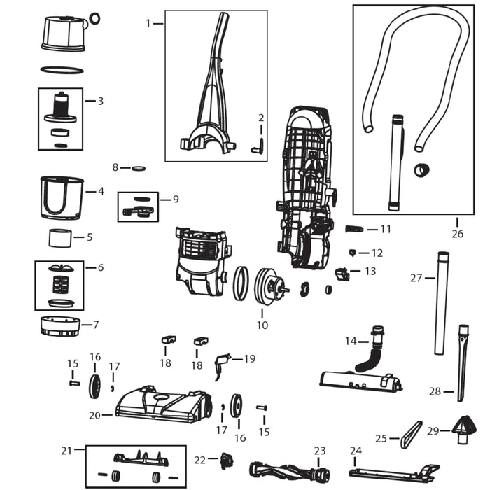 Bissell BGU1937T ProCup 13" Upright Vacuum Cleaner with Tools - Commercial Cleaning