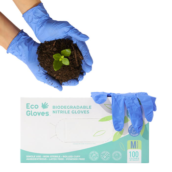 Biodegradable Nitrile Gloves 4 Mil - Blue Violet (100 gloves/box) | Eco Gloves