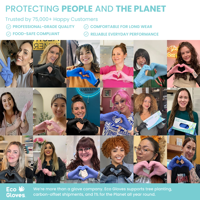 Biodegradable Nitrile Gloves 4 Mil - Blue Violet (1,000 Gloves/Case) | Eco Gloves