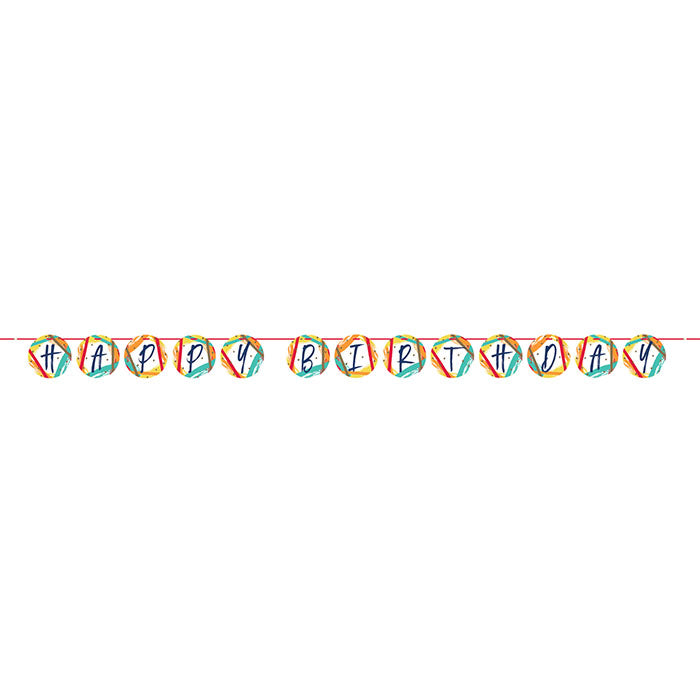 Bulk Birthday Stripes Banners (12 per Case)