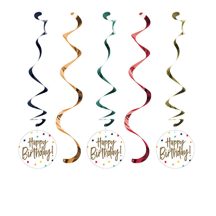 Bulk Birthday Stripes Dizzy Danglers (30 per Case)