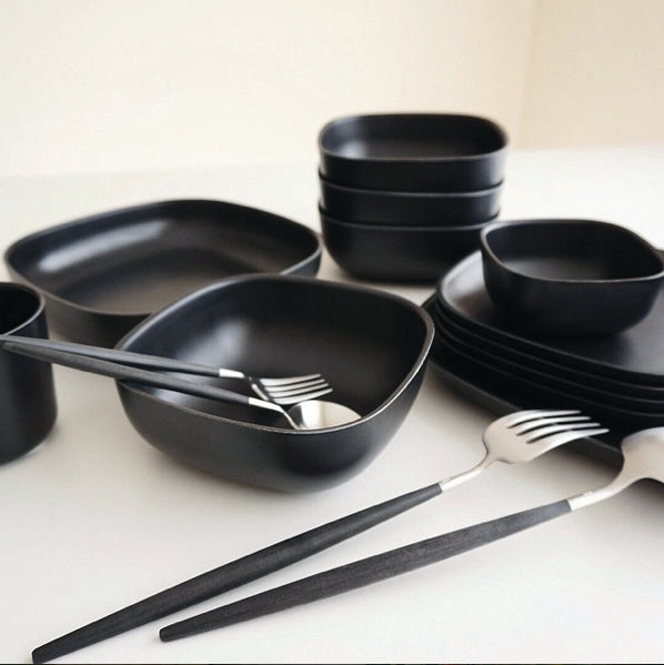 Bamboo Small Bowl - 4 Piece Set - Black