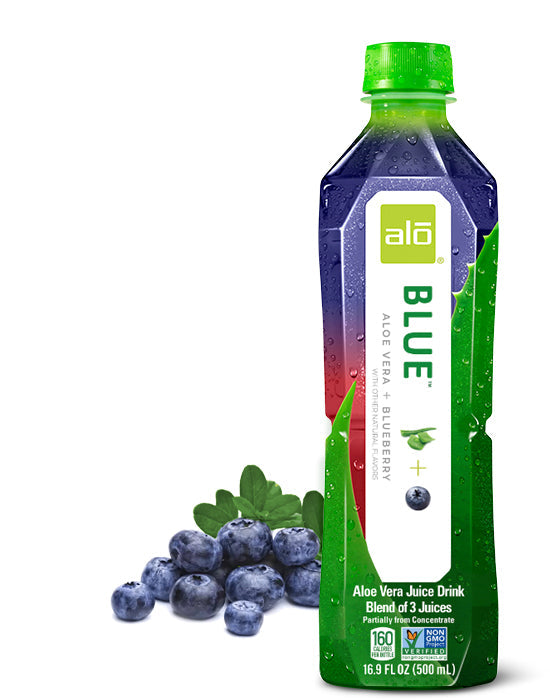 Alo Blue Avocado Juice with Blueberry 16.9 Fl Oz (Pack of 12)