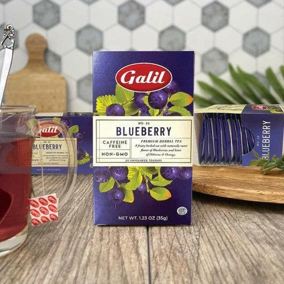 Blueberry Herbal Tea | | 20' Tea Bags | 1.23 oz | Galil