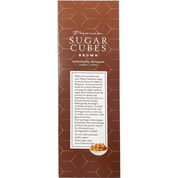 Brown Sugar/Demerara Cubes | Individually Wrapped  | 17.6 oz | Shams