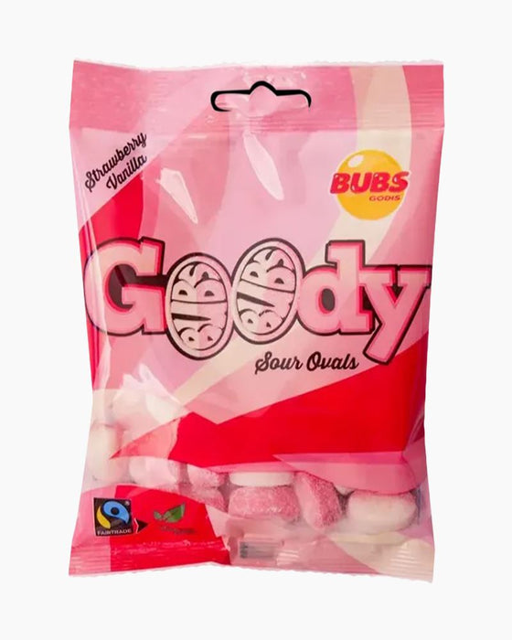Bubs Goody Sour Ovals Strawberry/Vanilla (Sweden)