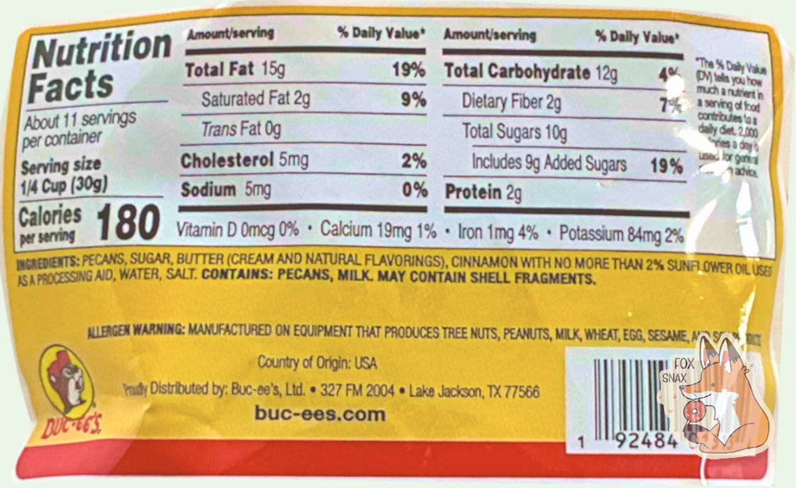Buc-ee's Cinnamon Pecans