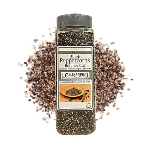 Black Pepper, Butcher’s GrindBlack Pepper, Butcher’Specialty Food SourceAdd a bold and flavorful twist to your meat dishes with our Butchers Grind Course Black Pepper. This coarse grind of peppercorn (12 mesh) is perfect for seasoning qu
