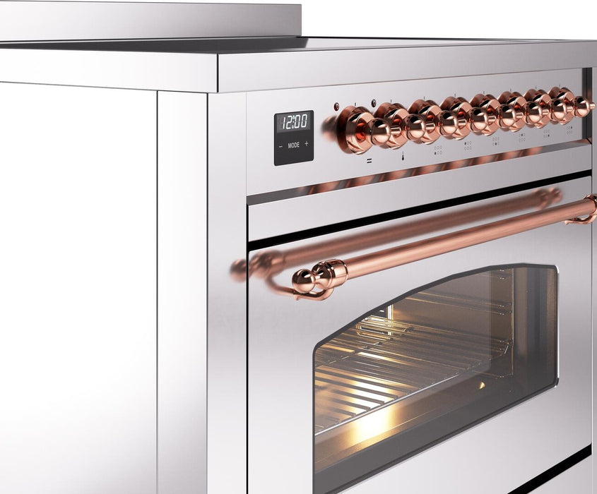 ILVE Nostalgie II 36 " Electric Range, Stainless Steel, Copper Trim UPI366NMPSSP