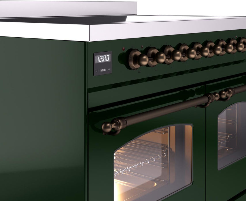 ILVE Nostalgie II 40" Electric Range , Emerald Green, Bronze Trim UPDI406NMPEGB
