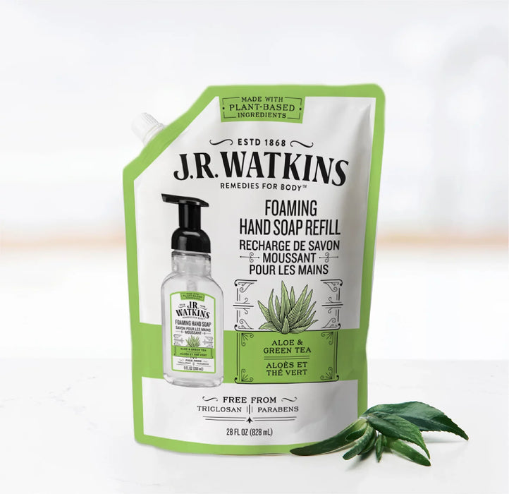 J.R. Watkins Aloe & Grapefruit Foaming Hand Soap (Case of 3, 28 oz Bottles)