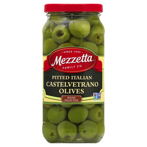 Mezzetta Pitted Castelvetrano Italian Olives - Case of 6 - 8 oz. Jars
