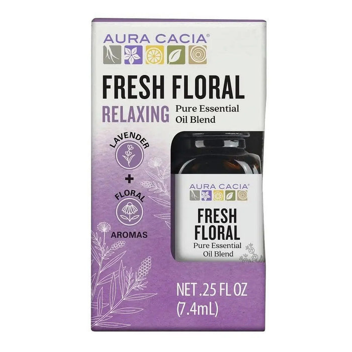 Aura Cacia - Fresh Floral Blend Oil, 0.25 fl oz - Aromatherapy Essential Oil