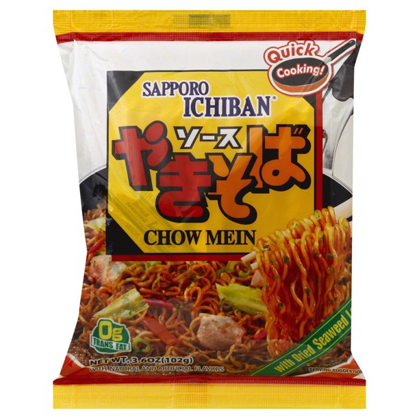Sapporo Dried Seaweed Laver Chow Mein - 3.6 oz (24 Pack)