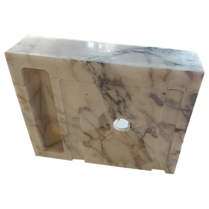 Calacatta Viola Marble Wall-mount Bathroom Sink (W)14" (W)18" (H)5"