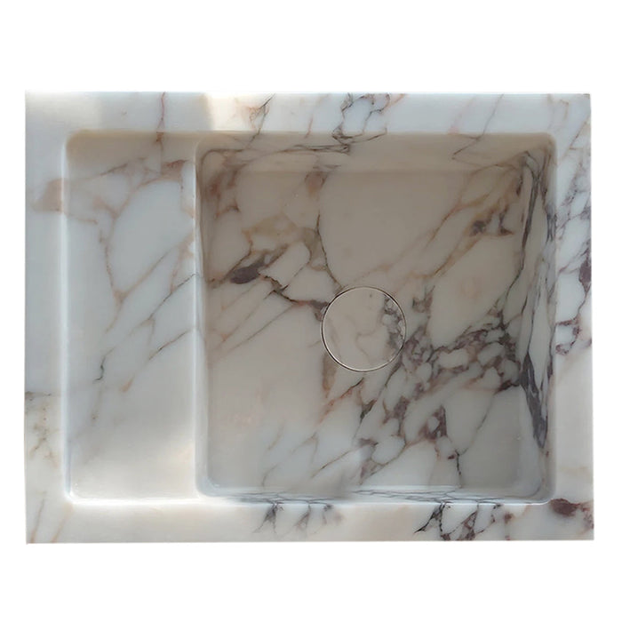 Calacatta Viola Marble Wall-mount Bathroom Sink (W)14" (W)18" (H)5"