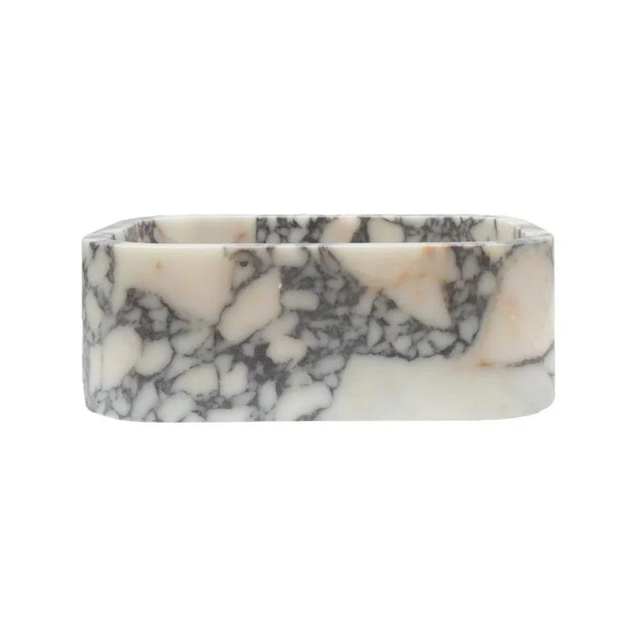 Calacatta Viola Marble Rectangular Wall-mount Bathroom Sink (L)18" (W)12" (H)6"