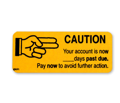 "Past Due Payment" Collection Labels - 1" x 2-1/4" - 250/Box