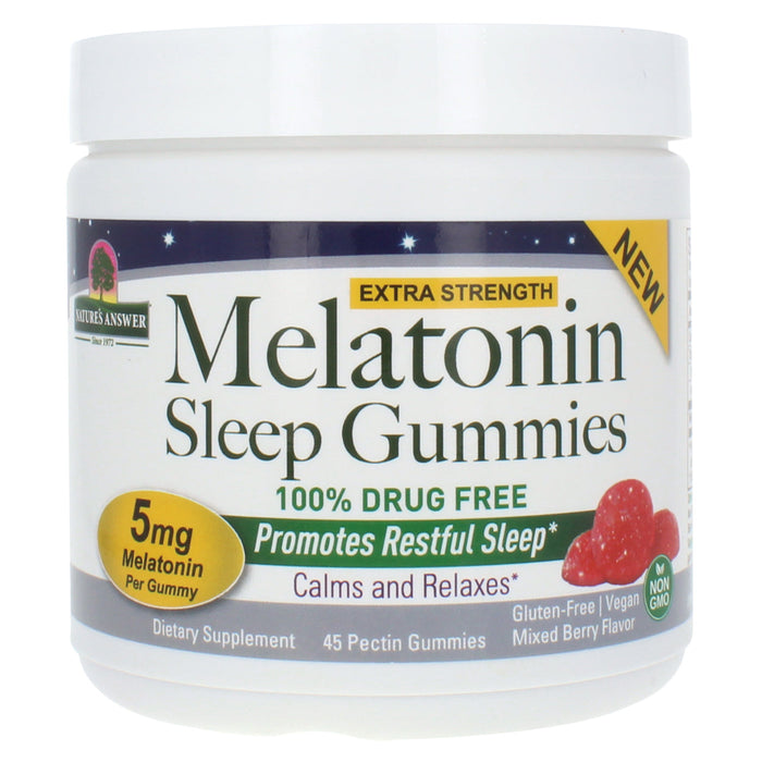 Nature's Answer Melatonin Gummies: 5mg per Gummy, Sleep Support, 45 Count