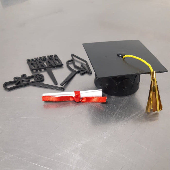 Graduation Cake Topper Set (Various Colors Available)