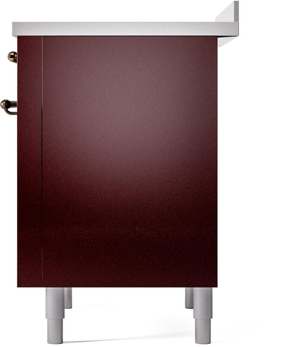 ILVE Nostalgie II 36 " Electric Range, Burgundy, Bronze Trim UPI366NMPBUB